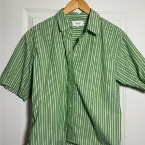 XiRENA Casual Shirt in Green with White Stripes